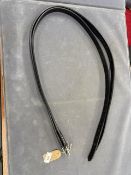 English Leather Stirrup Leathers Triple Stitched with Close Contact Buckles Black 52”