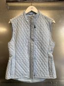 Lucinda Green baby blue quilted waistcoat Size: S