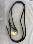 Preowned, Stubben Nonstretch Stirrup Leathers with Close Contact Buckles in Black 61”