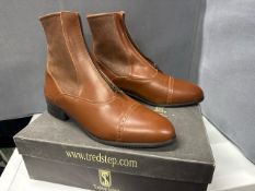 Tread Step Ireland Thoroughbred Front Zip Oak Jodhpur Boots Size: 9