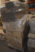 *Pallet containing a large quantity of boxes and t