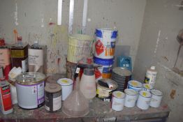 *Quantity of Assorted Thinners, Paints, etc.