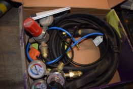 *2x Bottle Gauges, and Mig Welder Cables