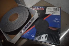 *Roll of Twirl 80-grit Emery, and a Sealey 80-Grit Blue Twirl Sheet 25pk