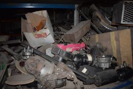 *Contents of Shelf to Include Assorted Head and Tail Lighting, Wiper Motors, etc.