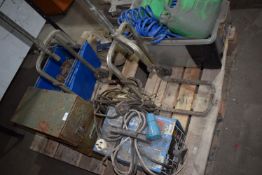 *Pallet Containing Arc Welder, 3x Retro Drawers, Air Pipes, etc.