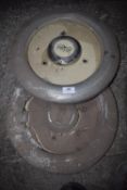 *4x Leyland Cast Aluminium Three Stud Hub Caps (for restoration), and 1x Leyland Bus Hub Cap