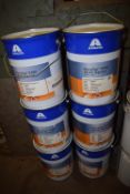 *6x 5L of Axalta PercoTop Topcoat (4x London Bus Red, and 2x RAL9003 Signal White)