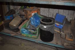 *Contents of Under Bench to Include Assorted Rubber Seals, Brush Heads, Lighting, etc.