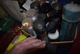 *Box of Automotive Cleaning Products, Grease, Penetrating Spray, etc.