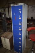 *Blue & Grey Bank of Ten Lockers 180cm high