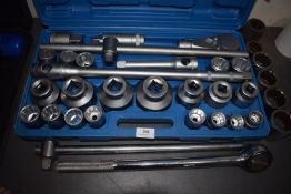 *26pc 3/4” & 1” Drive Socket Wrench Set 21-65mm, plus Draper 3/4” Ratchet, and Assorted Sockets