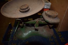 *Set of Vintage Cast Iron Scales with Weights
