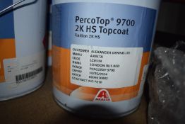 *4x 5L of Axalta Percotop 9700 UK HS Topcoat “London Bus Red”