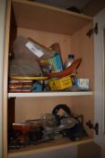 *Contents of Cupboard to Include Assorted Lighting & Window Rubber Wire etc