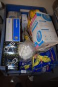 *Box of Assorted Masks, Ear Defenders, Earplugs, and Disposable Gloves