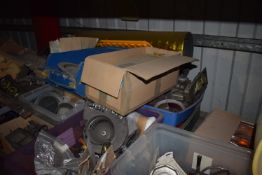 *Contents of Shelf to Include Assorted Bus Air Vents, Fan, Speedometers, etc.