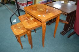 Nest of Three Inlaid Table