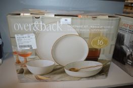 *Over & Back 16pc Dinnerware Set