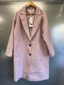*Gianni Feraud Longline Lilac Coat Jacket Size - L