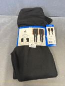 Tuff Black Fleece Tight/Leggings 2pk - Age 11/12