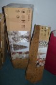 *2x Assorted 6ft Christmas Trees with LED Lights