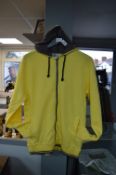 Top Man Yellow Zip Front Hoodie Size: M