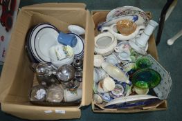 2x Boxes of Pottery and Glassware