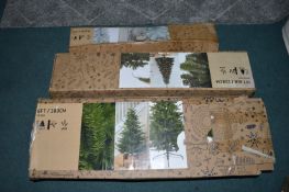 *2x Assorted 6ft and 1x 7.5ft Christmas Trees