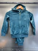 Girls Teal Velour Loungewear Set, Size Child’s S