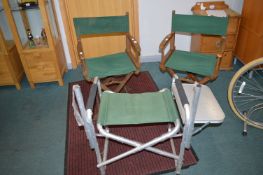 2x Folding Chairs, and Folding Camping Chair with