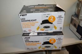 *2x Feit 600 Lumens LED Downlight 2pk