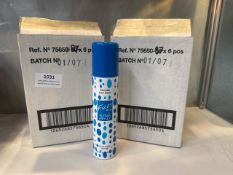 12 cans of Alyssa Ashley Fizzy Blue 100ml Body Sprays