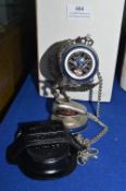 Harley Davidson Decorative Pocket Watch with Stand and Leather Belt Pouch