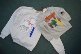 Primark Marvel Jumper Size: 5-6 years and Disney Jumper Size: 12-13 years