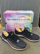 *Skechers Air Cooled Memory Foam Purple & Navy Trainers - Size 7