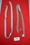 2x White Metal Neck Chains (one AF)