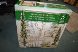 *5pc Deer Family with Trees