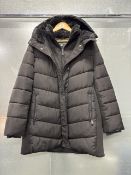 *Andrew Marc Black Padded, Hooded Jacket, Size - L