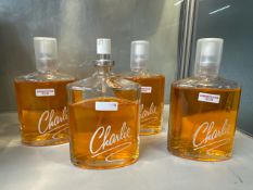4 bottles of Charlie Original 100ml (1 part used)