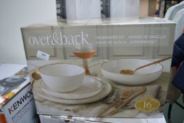 *Over & Back 16pc Dinnerware Set