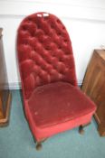 Velvet Upholstered Nursing Chair