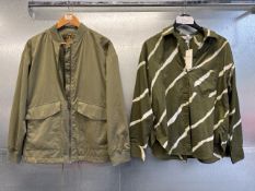 Marks & Spencer’s green jacket and bottom up blouse - both size 10