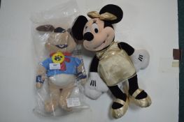 Minnie Mouse and Tui Blue Soft Toys