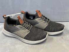 *Skechers Memory Foam Arch Control Black & Grey Trainers - Size 8.5