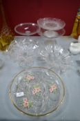 Glass Cake Stands and Dishes etc.