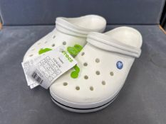 *Crocs, White Size Men’s 9 / Ladies 10