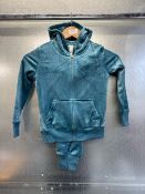 Girls Teal Velour Loungewear Set, Size Child’s S