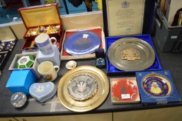 Royalty Memorabilia Including Plates, Jewellery Box, Badges, etc.