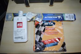 *Auto Glym Resin Polish, Michelin 16” Wiper Blade, and Arix Flash Synthetic Chamois